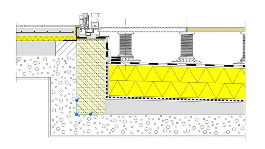 Platte daken: topdetails in DWG-formaat